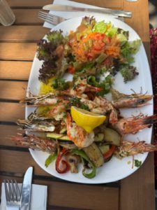 Gegrillte Garnelen im Gleis Drei Duisburg