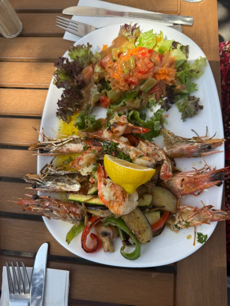 Gegrillte Garnelen im Gleis Drei Duisburg